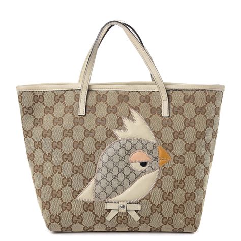 gucci bird tote bag|genuine gucci tote bags.